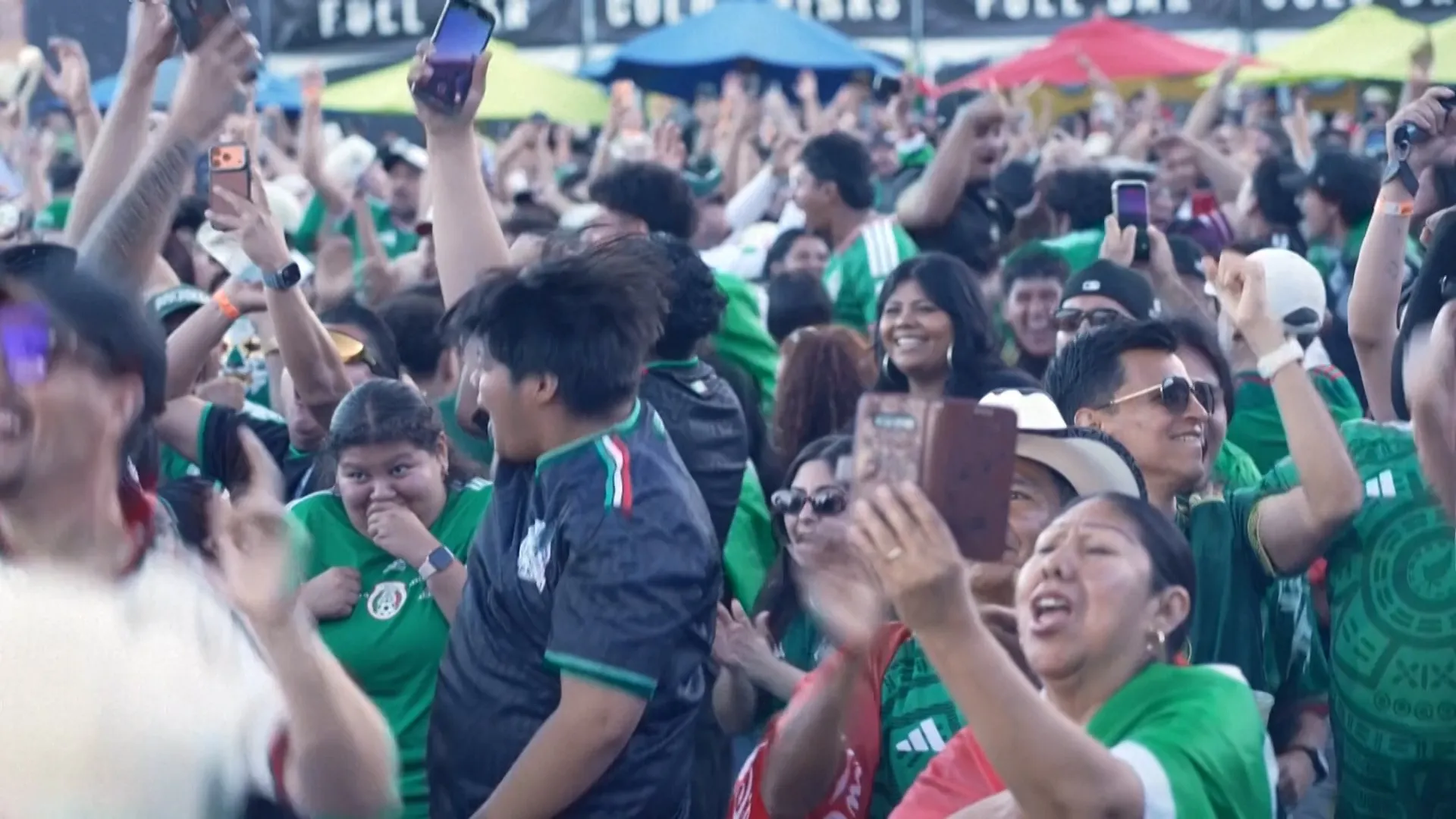 Mexican Supporters Celebrate Team's Efforts Despite World Cup Defeat